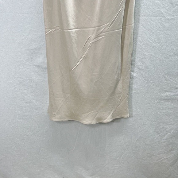 NWT Express Satin Slip Dress Large Cream Sleeveless Strappy Wedding - Picture 5 of 16
